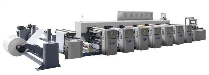 Máy in Flexo loại đơn vị giấy đóng gói hamburger với động cơ servo