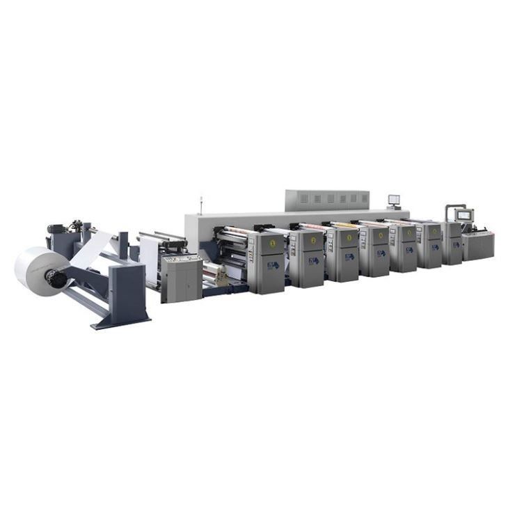 Máy in flexographic tốc độ cao 380V 3PH 50Hz cho giấy đóng gói cuộn không gian nhỏ