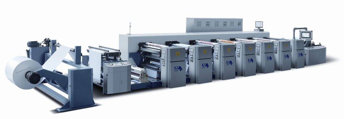 Máy in Flexographic FM-CS 240m/min điều khiển bằng servo với đường kính cuộn web 100mm