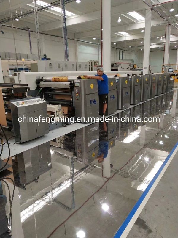 Máy in Flexographic Roll to Roll với đường kính cuộn web 100mm và 4 màu