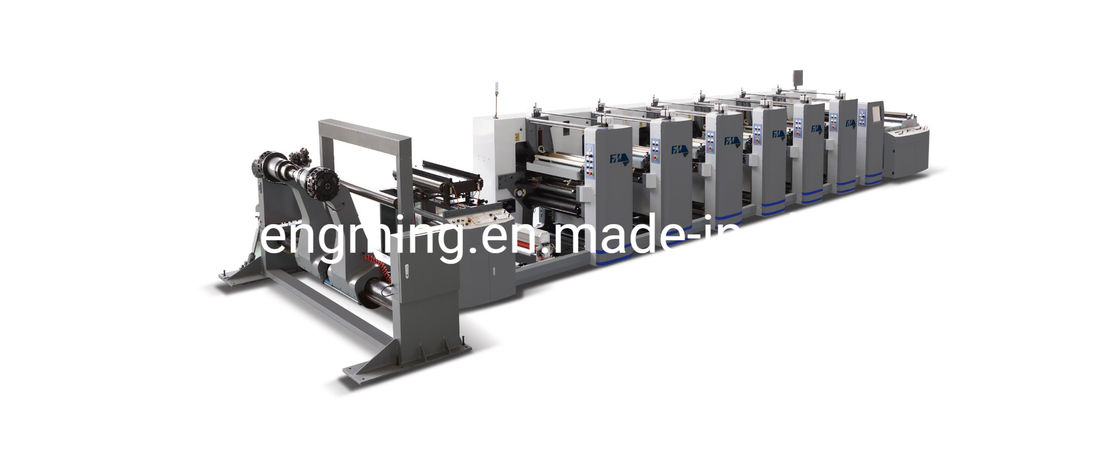 Máy cắt giấy Roll to Roll Flexo Printing với chiều rộng in tối đa 900mm
