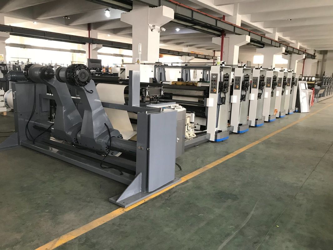 Máy in gấp đôi PE có đường kính cuộn web 100mm và máy sấy UV IR