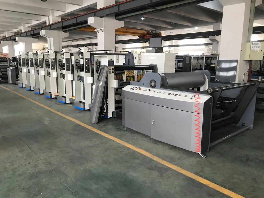 Máy in gấp đôi PE có đường kính cuộn web 100mm và máy sấy UV IR
