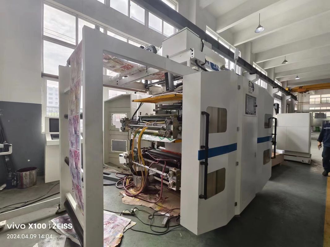 Máy in Flexographic kiểu dọc Cascading cho giấy không dệt vật liệu