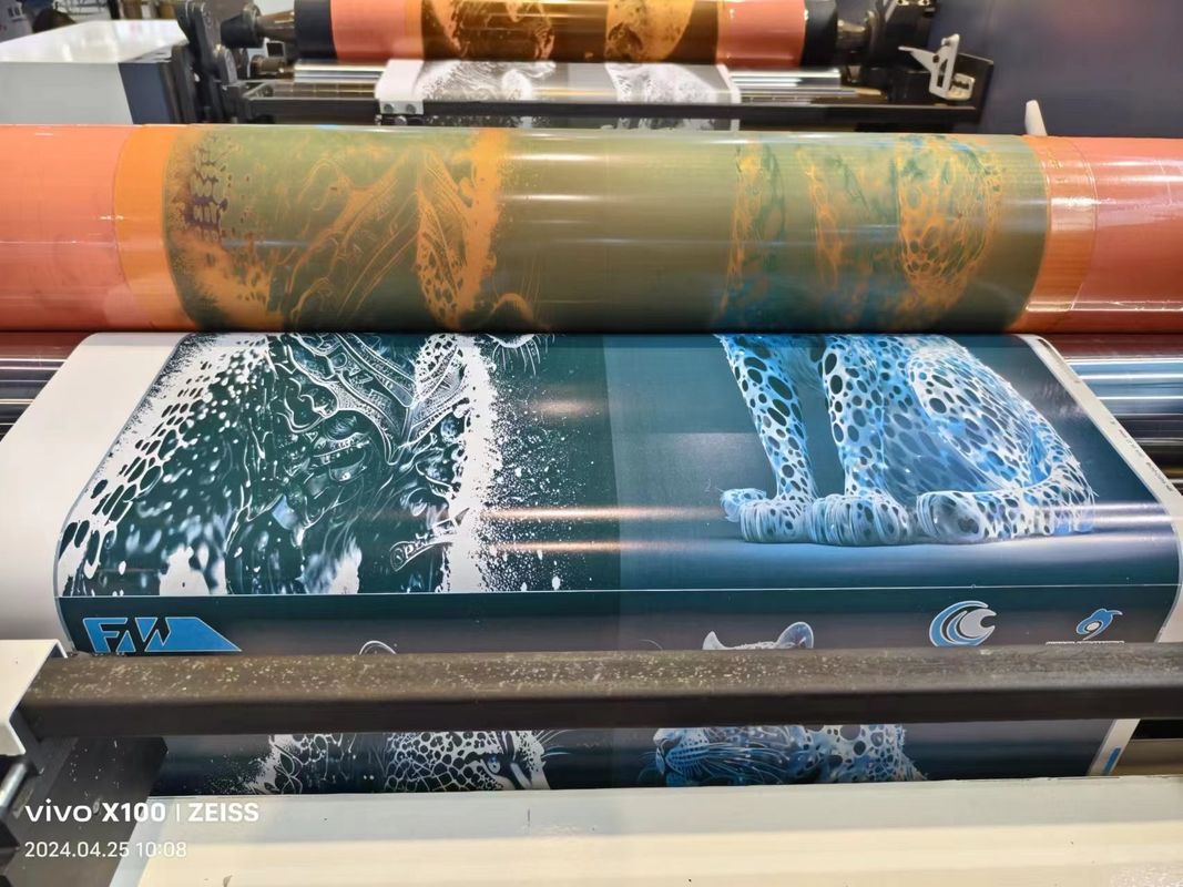 Máy in Flexo loại tay áo cho quá trình làm khô và cuộn lại in một bước
