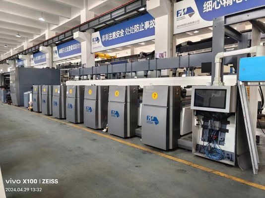 Máy in Flexographic FM-CS 240m/min điều khiển bằng servo với đường kính cuộn web 100mm